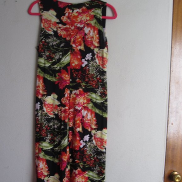 Slinky Brand Floral Maxi Dress with Cut-Out Front/Ruffle Hem - Picture 5 of 6